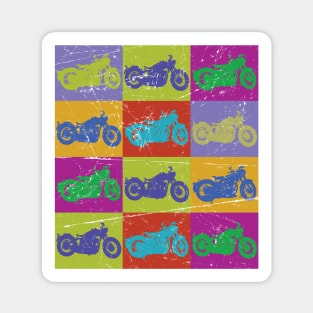 Vintage coloured silhuette Motorcycles Sticker